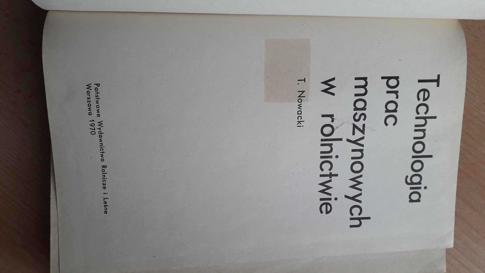 Technologia prac maszynowych w rolnictwie