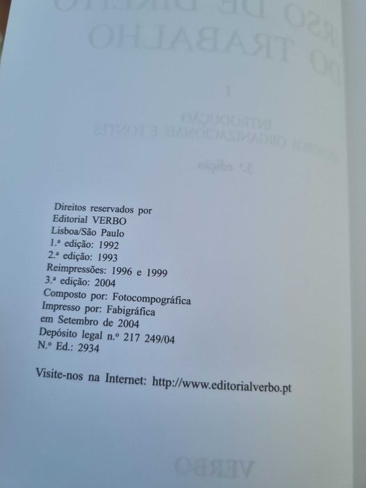 Curso de Direito do Trabalho