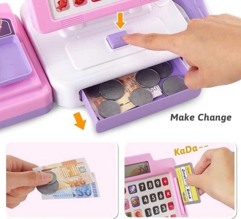 Kasa Fiskalna Ze Skanerem Zabawka Dla Dzieci