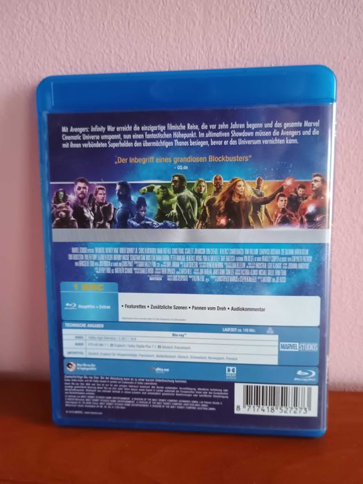 Avengers Infinity War Blu-ray Angielskia wersja językowa
