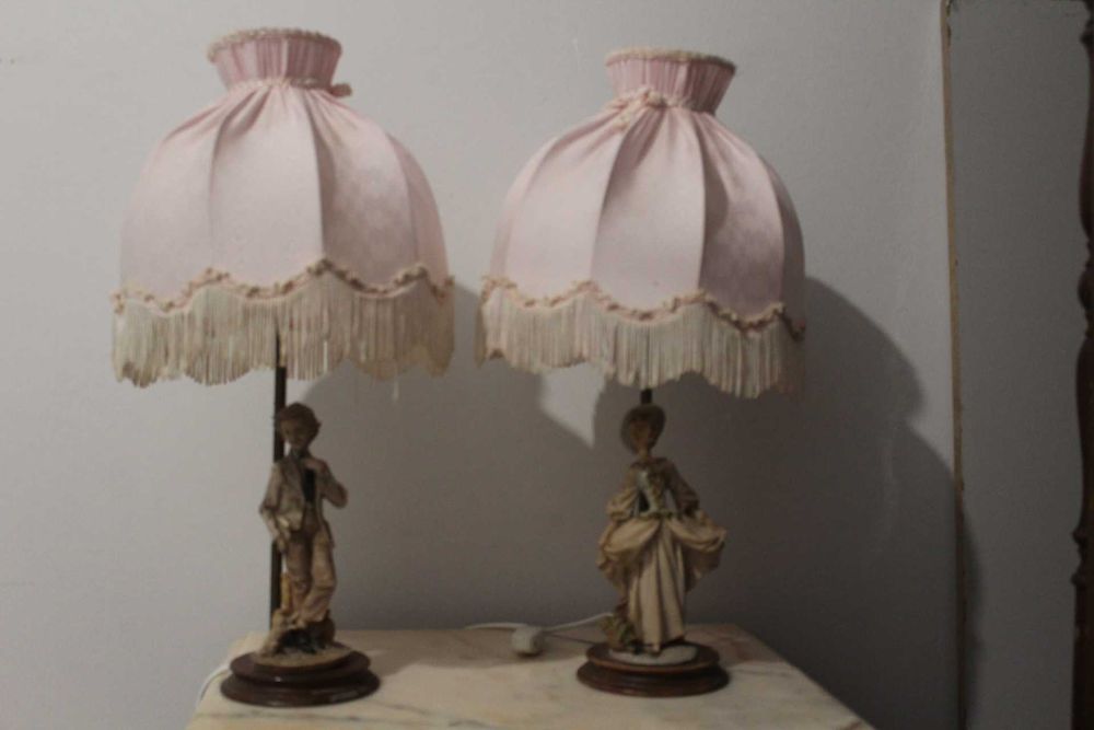 Candeeiro mesa cabeceira   Abajur em Rosa