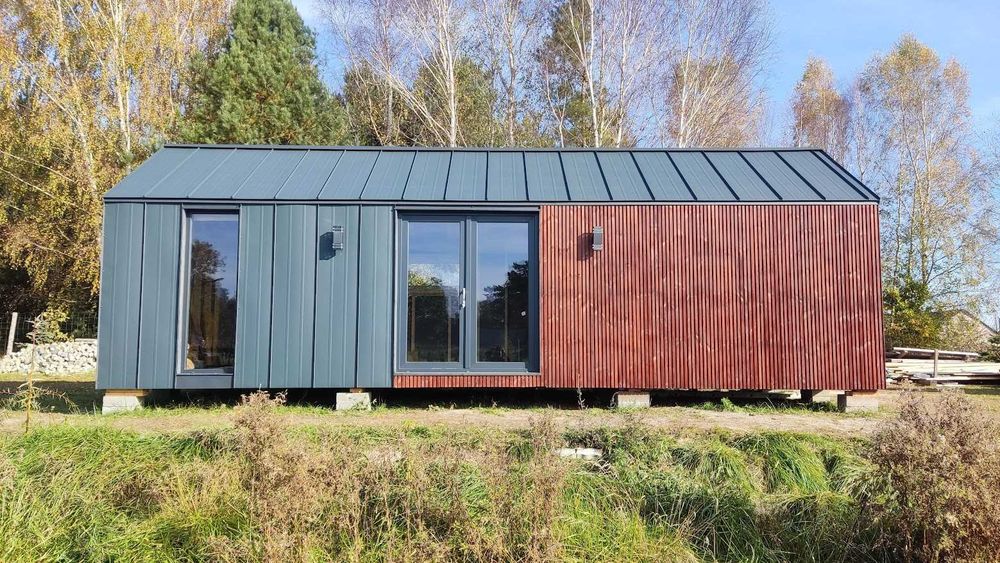 Mobilny domek całoroczny bez pozwolenia na zgłoszenie 35m2 nowy