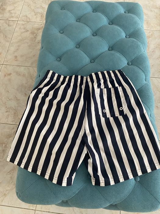 Calção novo azul i branco