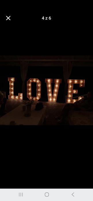 Napis LOVE sprzedam