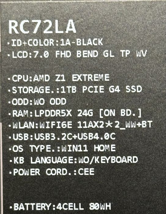 Asus ROG Ally X - na gwarancji