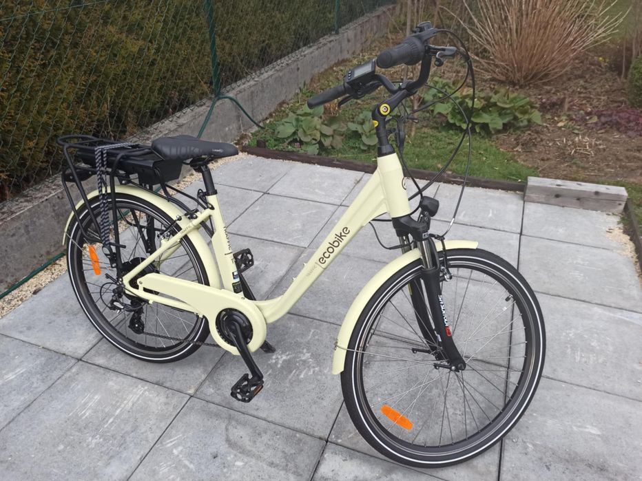 Rower elektryczny ecobike traffic beige