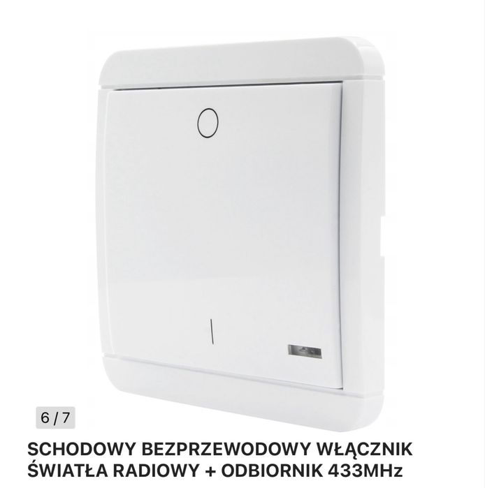 Schodowy bezprzewodowy włącznik swiatła x2 +odbiornik 433 MHz