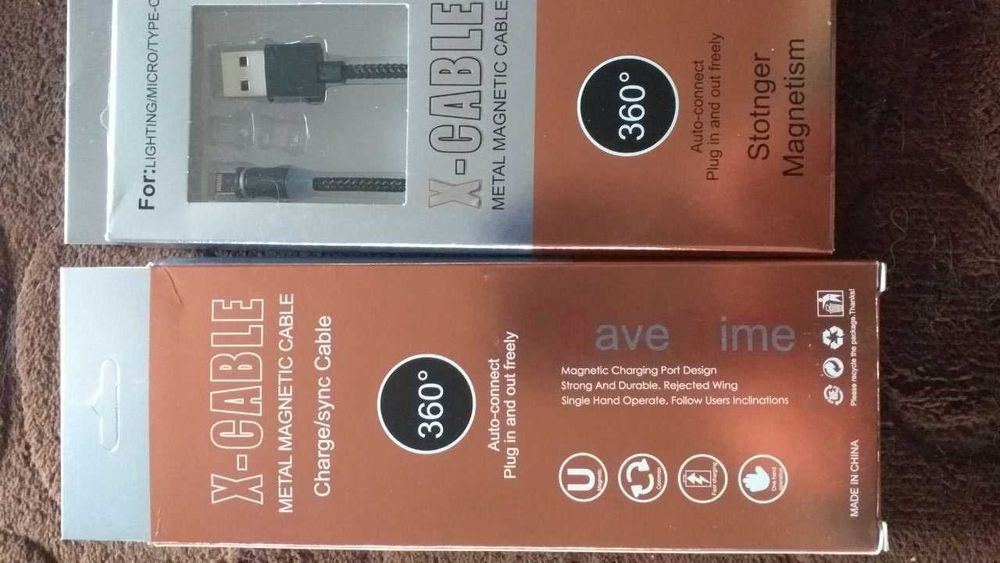 Магнитный кабель для зарядки 1м USB Lightning IPHONE