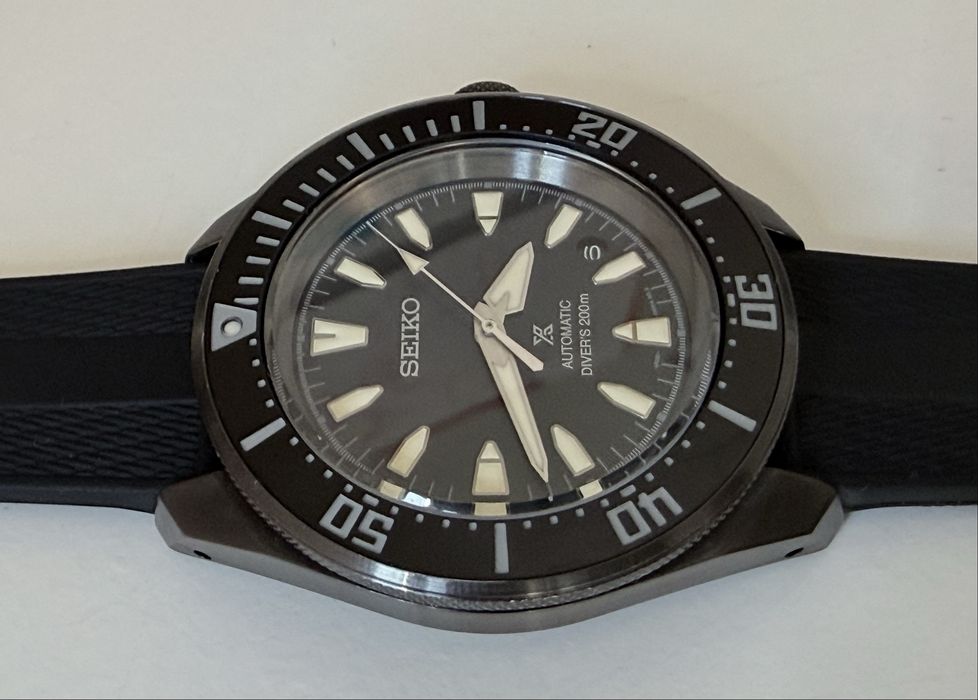Seiko SRPL15K1 Prospex Sea Diver Automatyczny Samurai II Full Black PVD+ ulepszenie paska