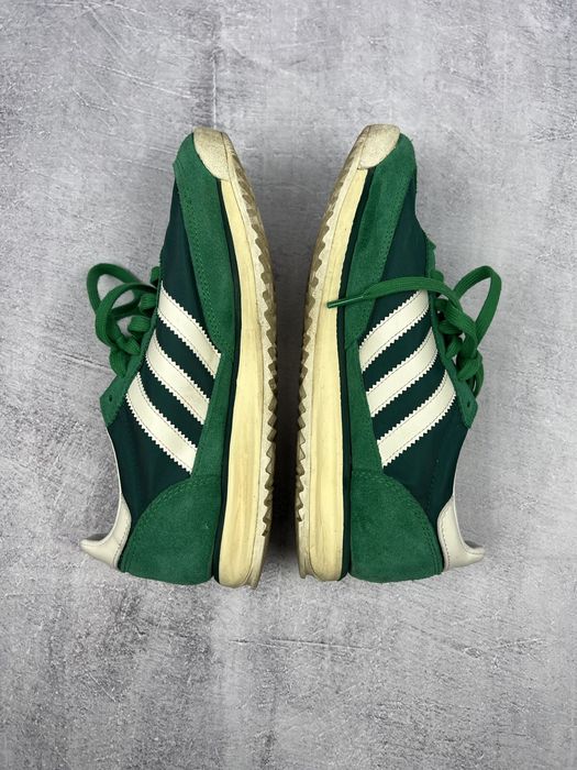 Adidas SL72 Zielone Sneakersy Retro Zamszowe Sznurowane