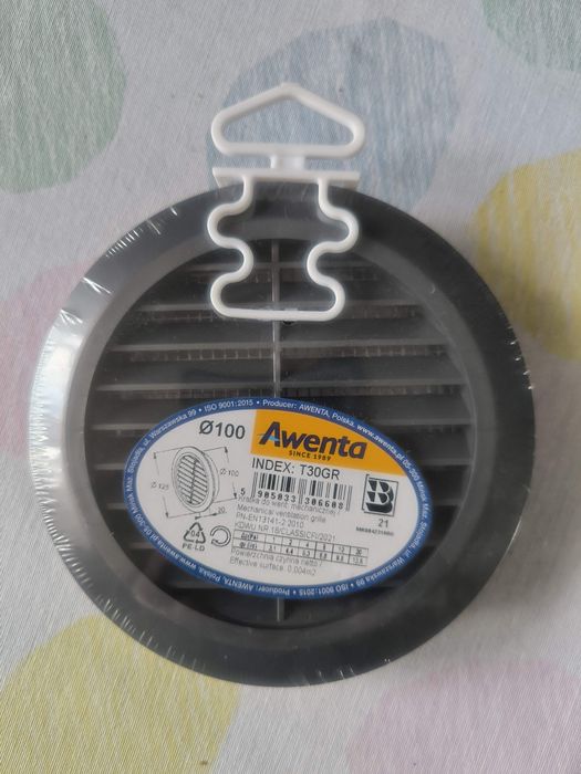 Kratka wentylacyjna Aventa fi100 grafit grafitowa antracyt