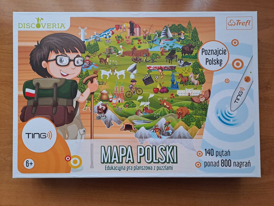 Gra planszowa Mapa Polski gra dźwiękowa 4 szt