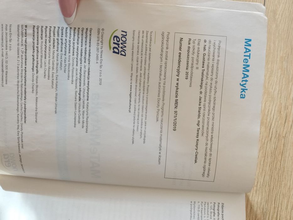 Matematyka 1 liceum technikum Nowa era