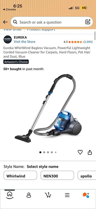 Blue Eureka Vacuum
