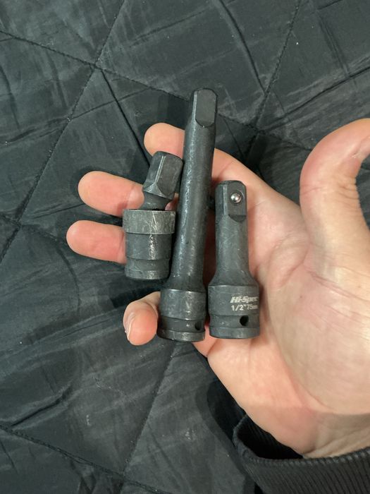 Набор ударных удлинителей 1/2" Hi-Spec + кардан (3 предмета) / Удлинители для гайковерта