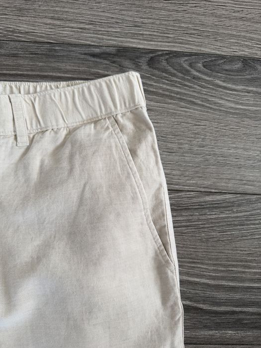 Eleganckie stylowe spodnie Uniqlo lniane   rozmiar L