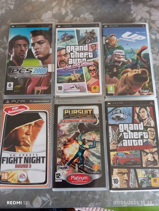 Jogos PSP na caixa