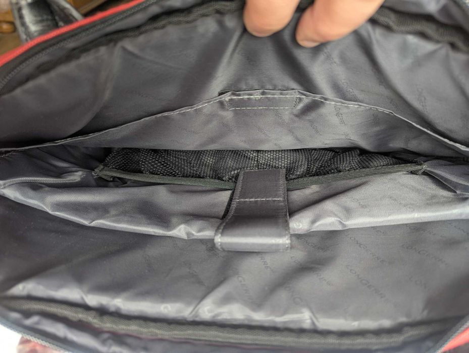 Nowa czerwona torba na laptopa 15.6 cala Longerre A4 elegancka aktówka do pracy