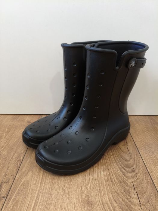 Kalosze Crocs Reny II Boots wysokie czarne gumowe  M8 W10 r. 42 26,5cm