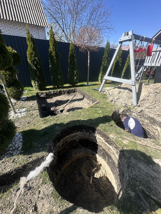 Септик під ключ, копка комуникации, дренажние поля, вигрибние ями