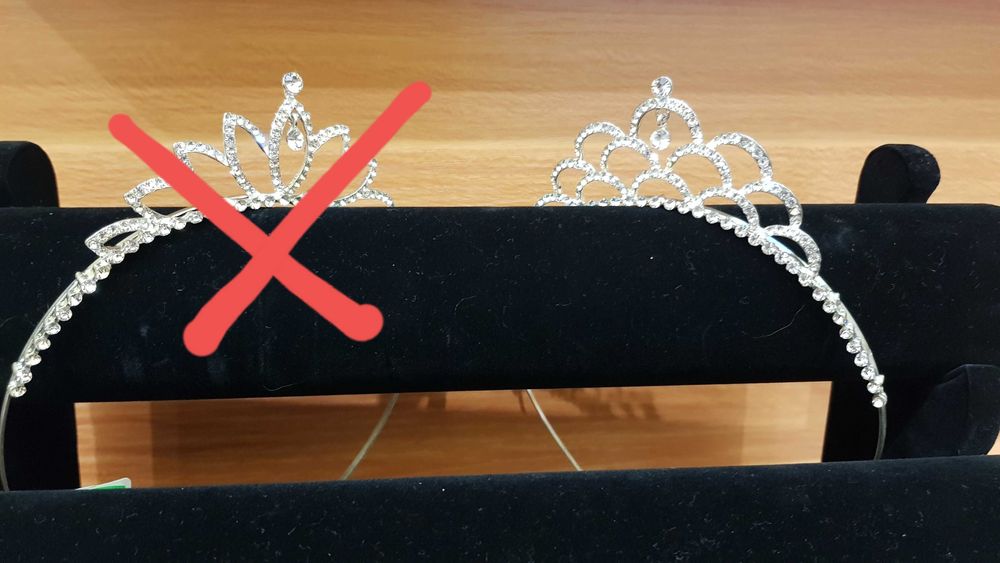 Тіара корона, обруч. Цирконій фіаніт Біжутерія