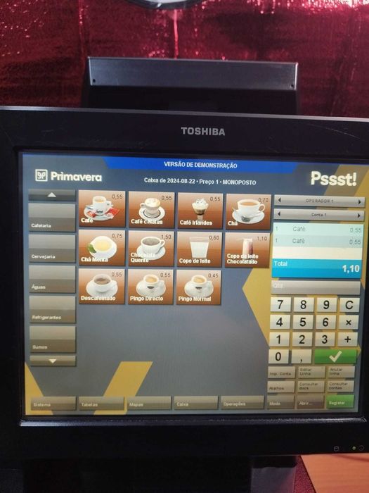 POS / Caixa registadora touch-screen com Programa + Garantia