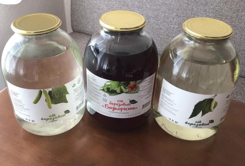 Сік Березовий 2025р. 3л 1л З шипшиною Бадьорість  Варення