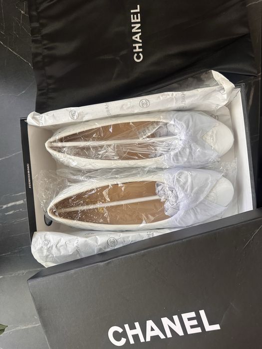 Балетки шанель,chanel білі