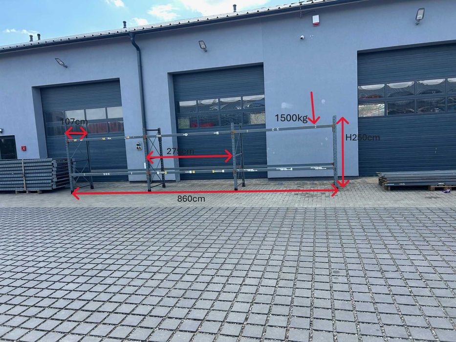 Regał magazynowy paletowy dexion speedlock ramada H250cm hala garaż