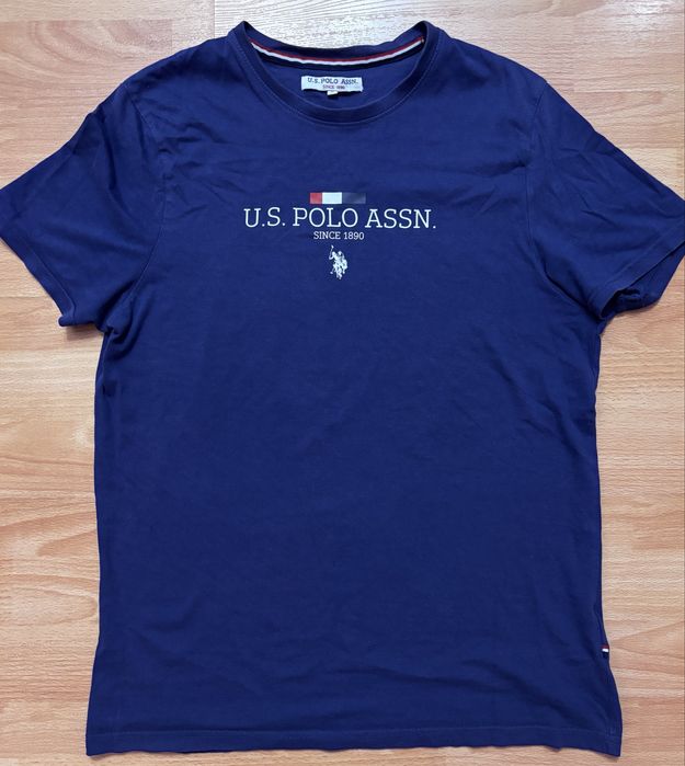 Синяя футболка U.S. Polo Assn. (Размер М) / Футболка Поло Ассн