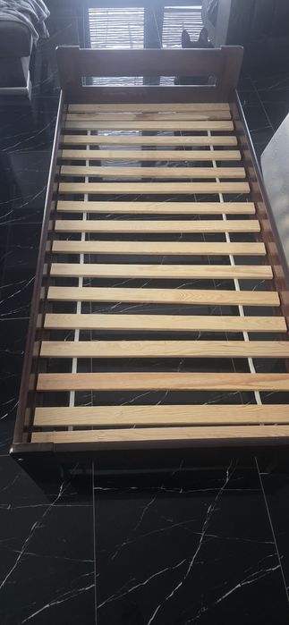 Łóżko 90x200 materac 22 cm czekoladowy brąz