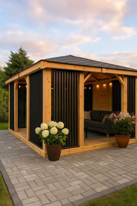 Altana ogrodowa 3m x 3m Altanka drewniana nowoczesna Domek - PRODUCENT