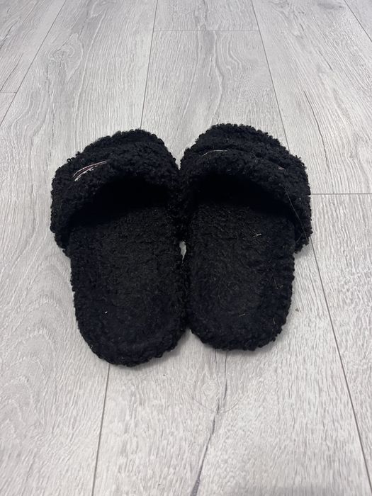 Balenciaga fluffy slides тапки