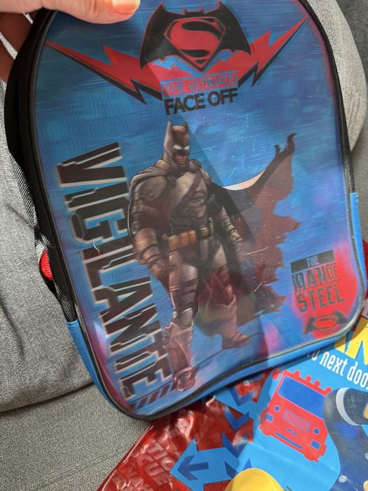 Zestaw hit superbohater strazak sam batman supermen torba plecak plecaczek torebka basen szkola przedszkole hit