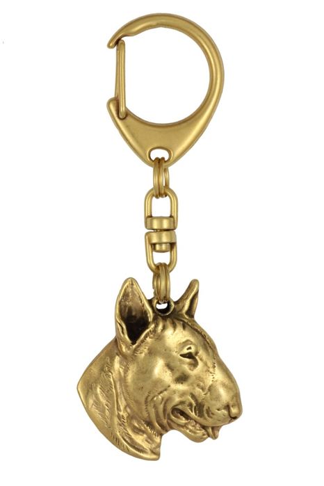 Bulterier brelok pozłacany Art-Dog