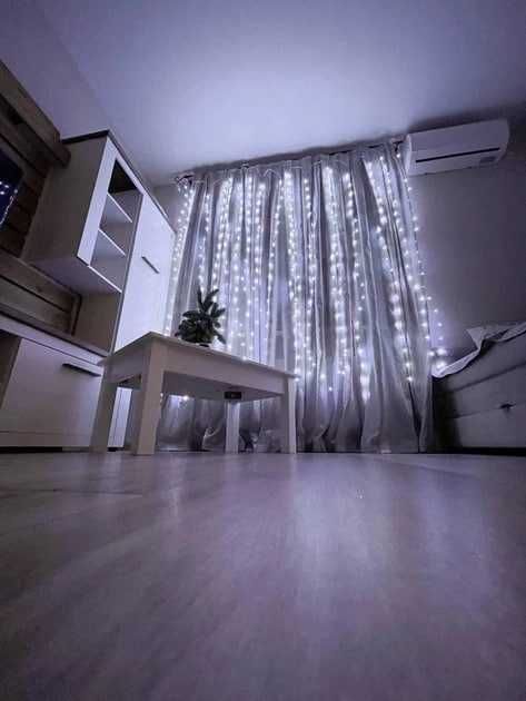 Гирлянда штора 3 на 2 метра Холодный цвет