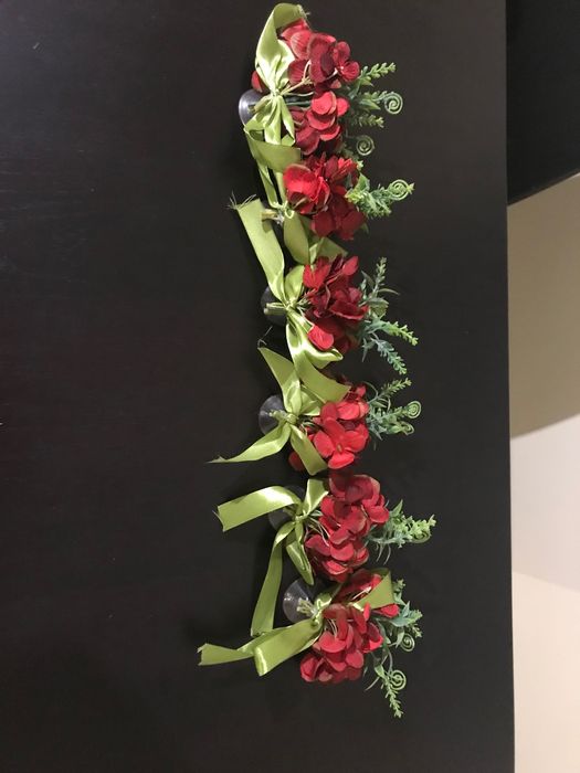 Flores decorativas com ventosa