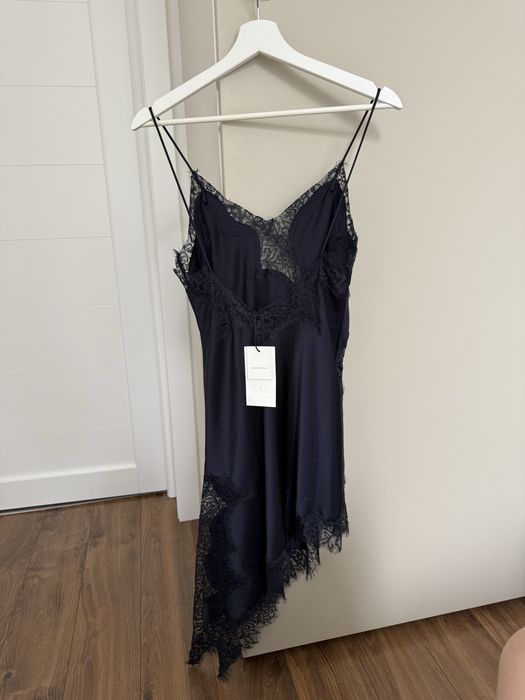 Aсиметрична сукня з мереживом Zara розмір XS