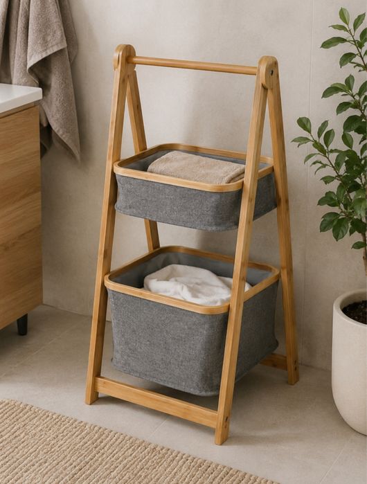 NOWY Organizer dziecięcy z 2 materiałowymi koszami