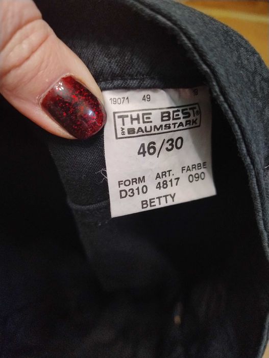 Джинсы бананы, стрейч, принт рептилия, размер 46/30