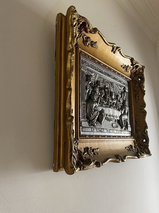 Quadro da ultima ceia: 55cmX42cmX6cm