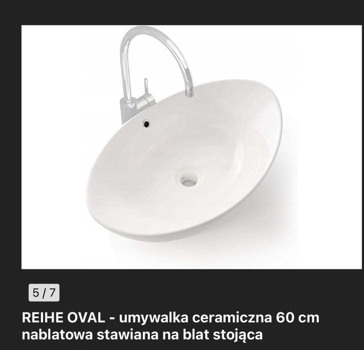 Umywalka nadblatowa 60 cm