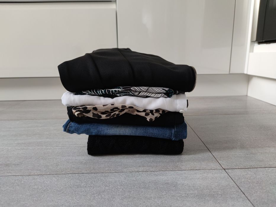 Paka ubrań Reserved Sinsay spodnie bluzki sweter rozm. XS S M Reserved