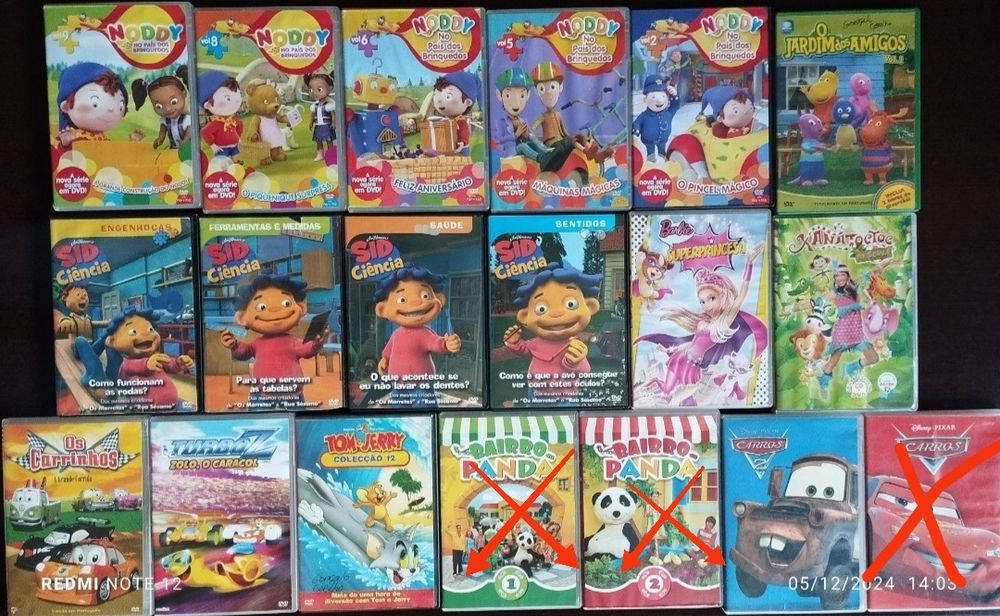 DVD`s Sid ciência, Xana Toc Toc, Noddy