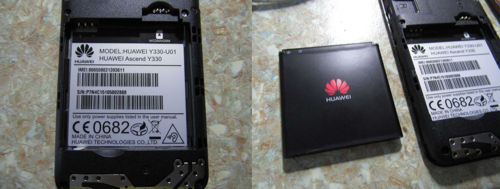 Nokia 610 (рабочий) и Huawei Y330-U01 (на запчасти)
