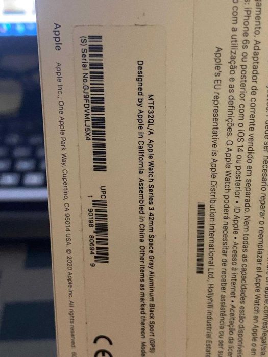 Apple IWatch Series III vidro partido
