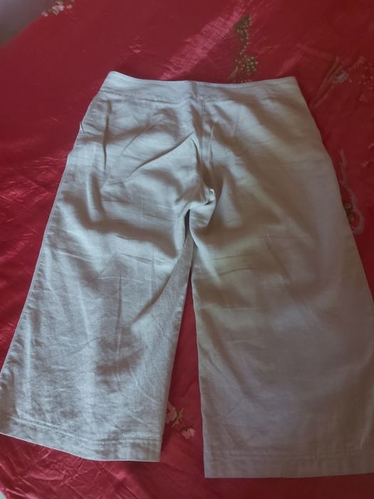 Капри ,шорты удлиненые лен,котон, кожанная юбка