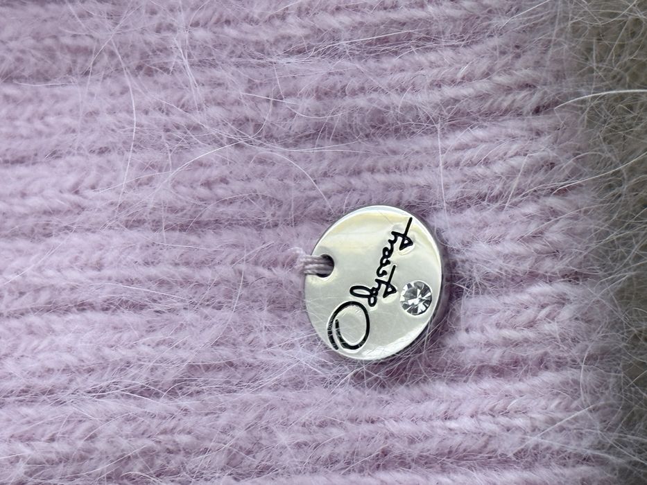 Нова шапка ангора колір ніжно рожево бузковий