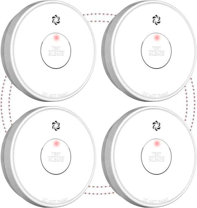 Czujnik dymu połączony z siecią, czujnik dymu z wymienną baterią