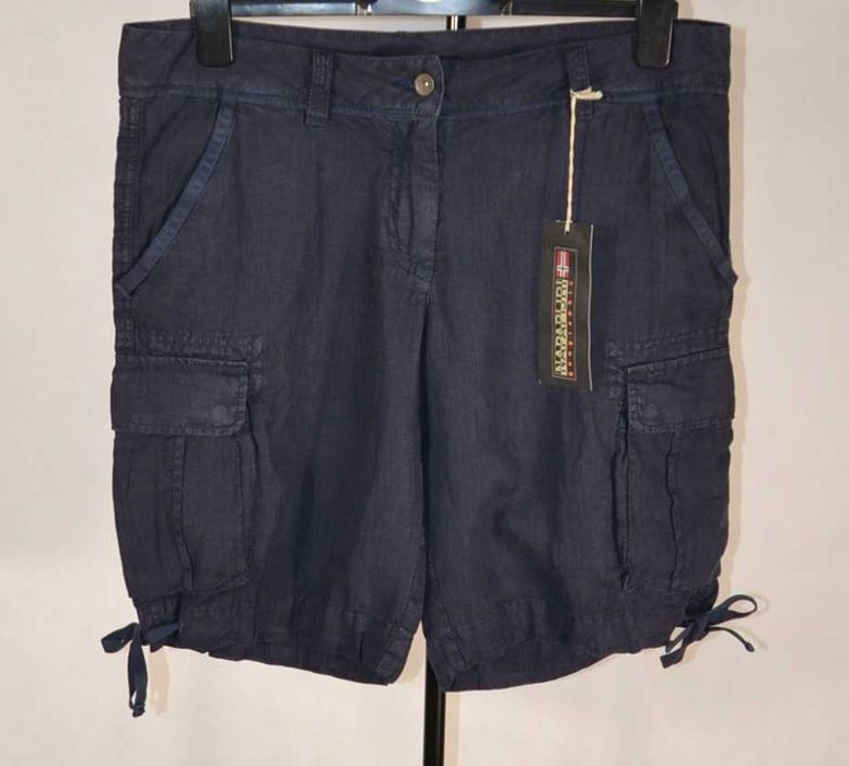 NAPAPIJRI Geographic Nowe Szorty Spodenki Damskie 46 Len 100% Cargo